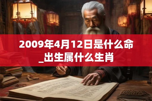 2009年4月12日是什么命_出生属什么生肖