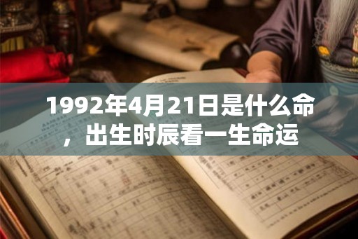 1992年4月21日是什么命，出生时辰看一生命运