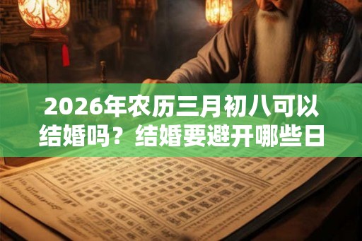 2026年农历三月初八可以结婚吗？结婚要避开哪些日子？