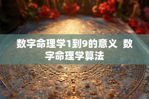 数字命理学1到9的意义  数字命理学算法