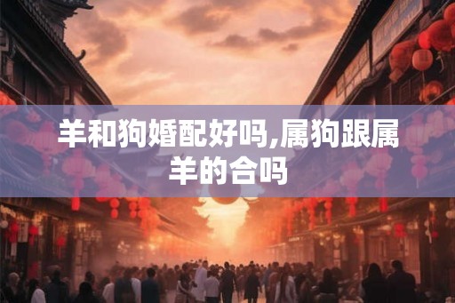羊和狗婚配好吗,属狗跟属羊的合吗