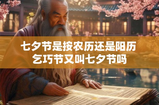 七夕节是按农历还是阳历 乞巧节又叫七夕节吗