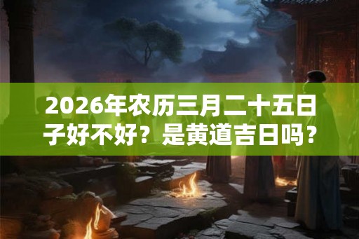 2026年农历三月二十五日子好不好？是黄道吉日吗？