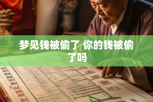 梦见钱被偷了 你的钱被偷了吗