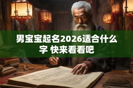 男宝宝起名2026适合什么字 快来看看吧