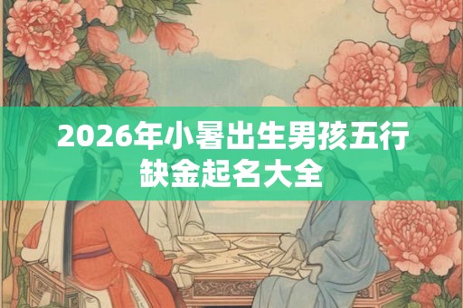 2026年小暑出生男孩五行缺金起名大全