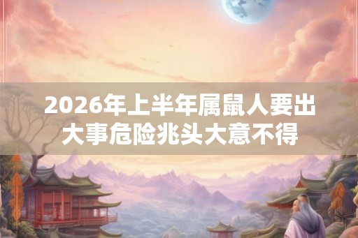 2026年上半年属鼠人要出大事危险兆头大意不得