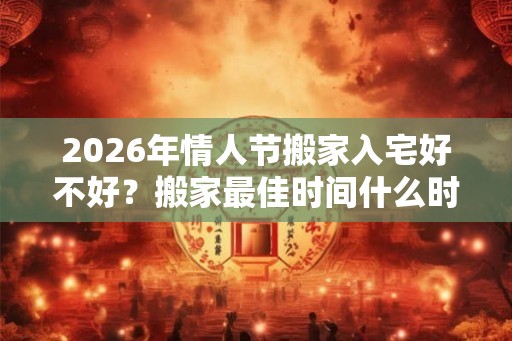 2026年情人节搬家入宅好不好?搬家最佳时间什么时候? 2026年情人节搬家入宅好不好?搬家最佳时间什么时候?