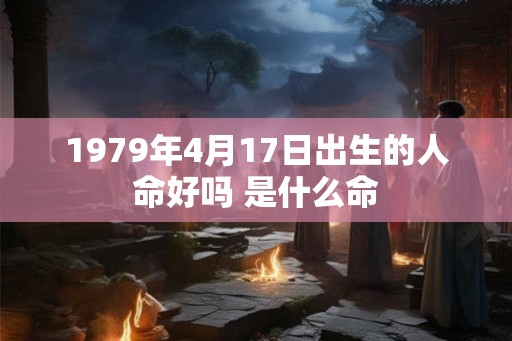 1979年4月17日出生的人命好吗 是什么命