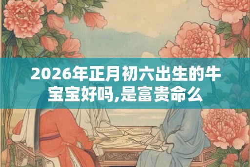 2026年正月初六出生的牛宝宝好吗,是富贵命么 2026年正月初六出生的牛宝宝好吗,是富贵命么