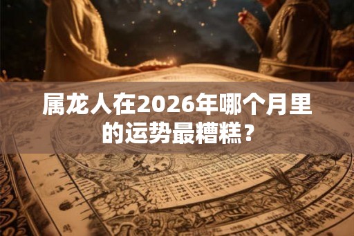 属龙人在2026年哪个月里的运势最糟糕？