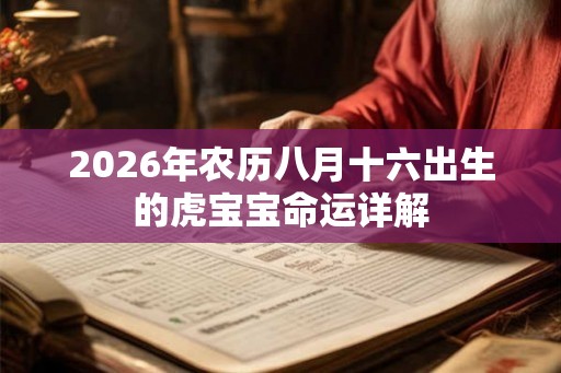 2026年农历八月十六出生的虎宝宝命运详解