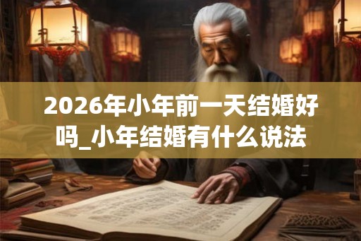 2026年小年前一天结婚好吗_小年结婚有什么说法