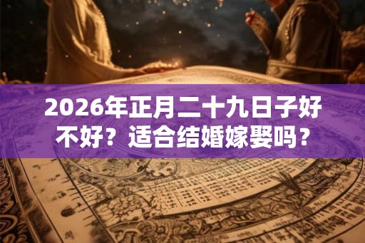 2026年正月二十九日子好不好？适合结婚嫁娶吗？