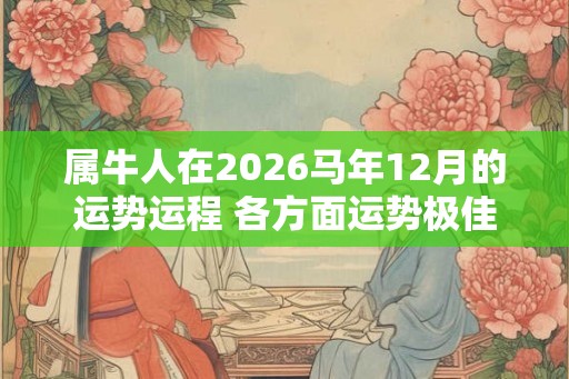 属牛人在2026马年12月的运势运程 各方面运势极佳
