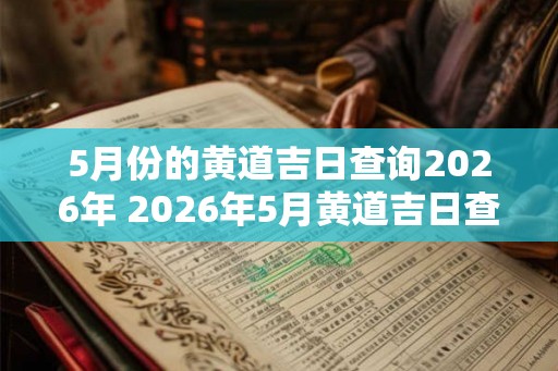 5月份的黄道吉日查询2026年 2026年5月黄道吉日查询