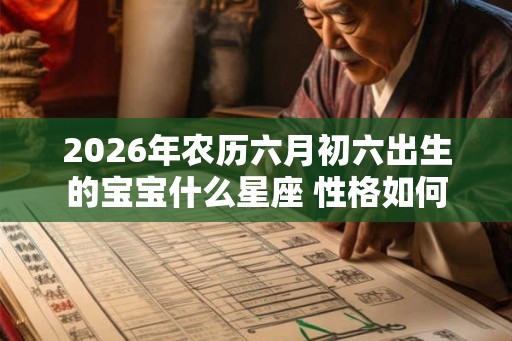 2026年农历六月初六出生的宝宝什么星座 性格如何