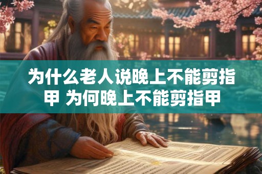 为什么老人说晚上不能剪指甲 为何晚上不能剪指甲