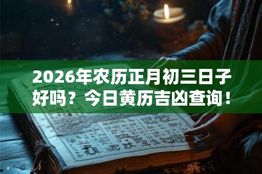 2026年农历正月初三日子好吗？今日黄历吉凶查询！
