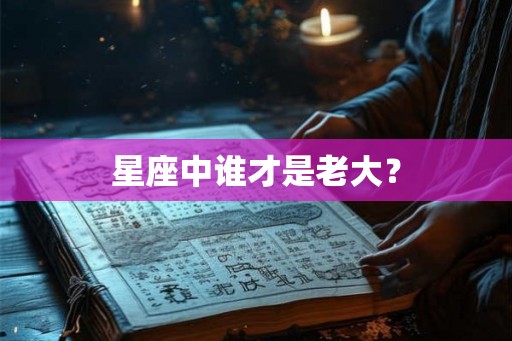 星座中谁才是老大？