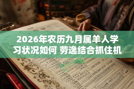 2026年农历九月属羊人学习状况如何 劳逸结合抓住机会