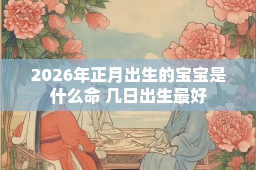 2026年正月出生的宝宝是什么命 几日出生最好 2026年正月出生的宝宝是什么命 几日出生最好