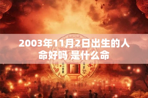 2003年11月2日出生的人命好吗 是什么命