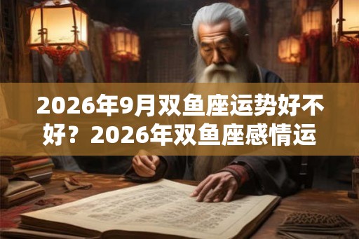 2026年9月双鱼座运势好不好？2026年双鱼座感情运势