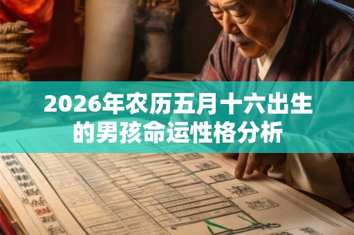 2026年农历五月十六出生的男孩命运性格分析