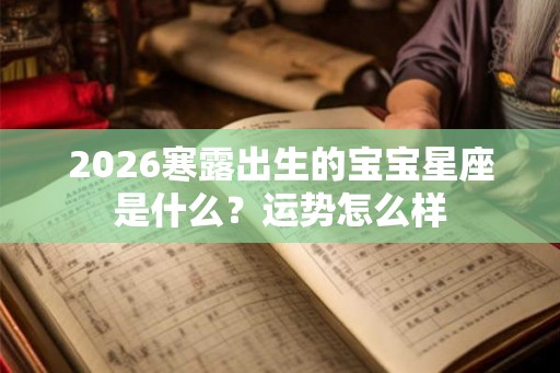2026寒露出生的宝宝星座是什么？运势怎么样