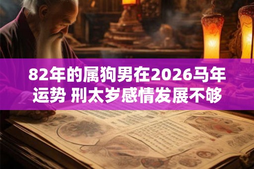 82年的属狗男在2026马年运势 刑太岁感情发展不够