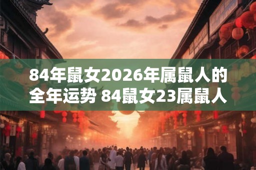 84年鼠女2026年属鼠人的全年运势 84鼠女23属鼠人运势如何 84年鼠女2026年属鼠人的全年运势 84鼠女23属鼠人运势如何