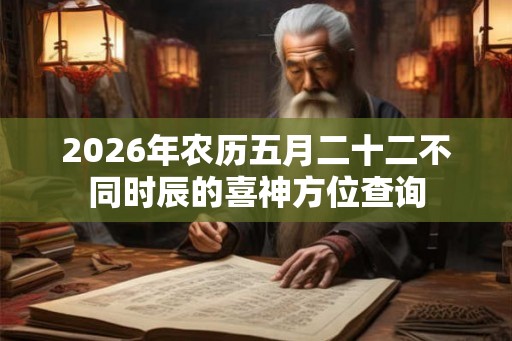 2026年农历五月二十二不同时辰的喜神方位查询 2026年农历五月二十二不同时辰的喜神方位查询