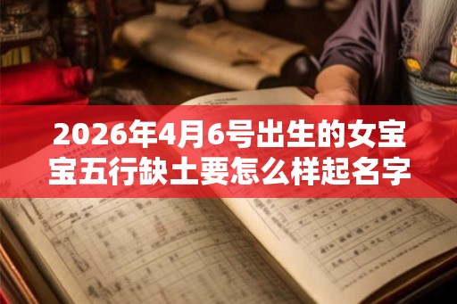 2026年4月6号出生的女宝宝五行缺土要怎么样起名字