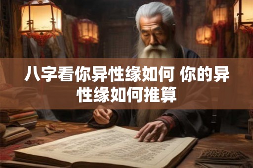 八字看你异性缘如何 你的异性缘如何推算