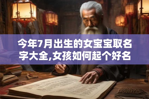 今年7月出生的女宝宝取名字大全,女孩如何起个好名字？