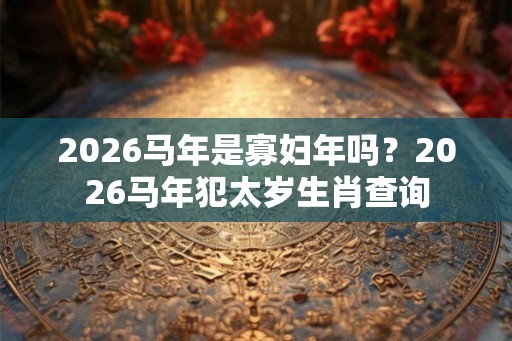 2026马年是寡妇年吗？2026马年犯太岁生肖查询