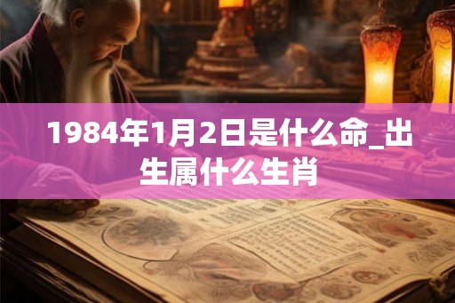 1984年1月2日是什么命_出生属什么生肖