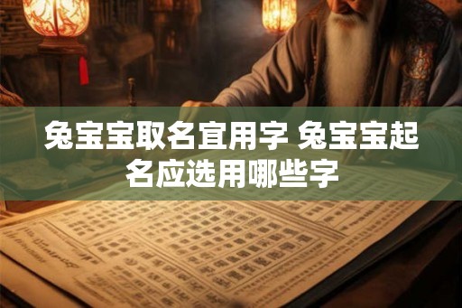 兔宝宝取名宜用字 兔宝宝起名应选用哪些字