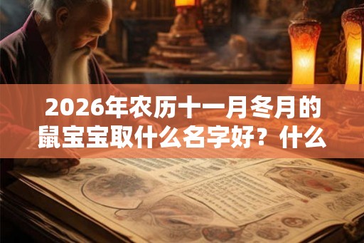 2026年农历十一月冬月的鼠宝宝取什么名字好?什么名字好听又吉利? 2026年农历十一月冬月的鼠宝宝取什么名字好?什么名字好听又吉利?