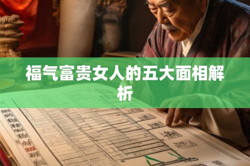 福气富贵女人的五大面相解析