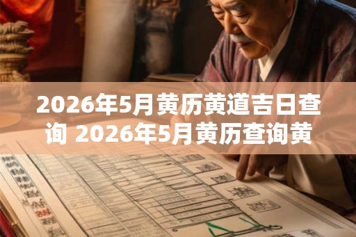 2026年5月黄历黄道吉日查询 2026年5月黄历查询黄道吉日