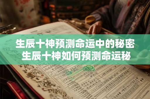 生辰十神预测命运中的秘密 生辰十神如何预测命运秘密