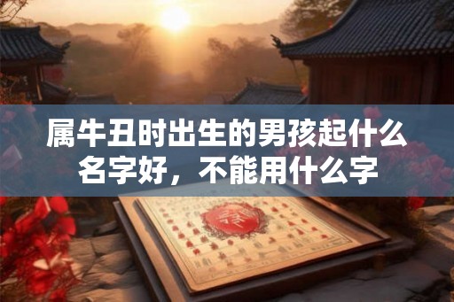 属牛丑时出生的男孩起什么名字好，不能用什么字