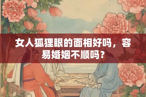 女人狐狸眼的面相好吗，容易婚姻不顺吗？