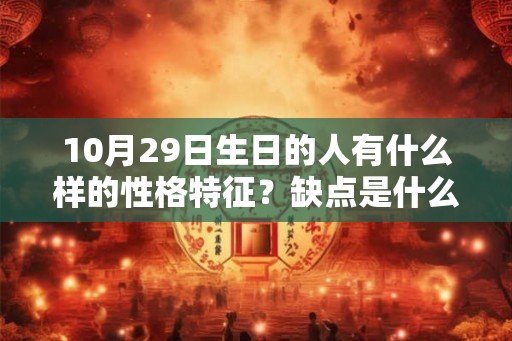 10月29日生日的人有什么样的性格特征？缺点是什么？