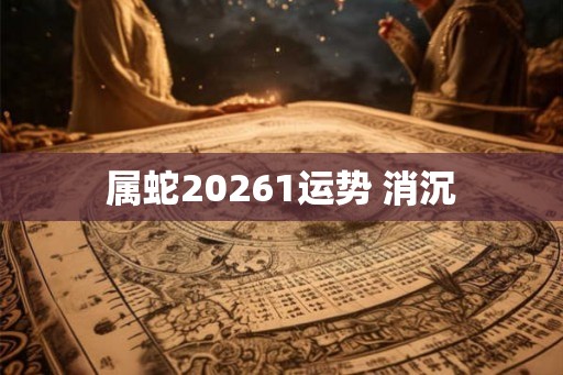 属蛇20261运势 消沉