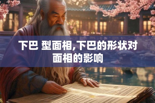 下巴 型面相,下巴的形状对面相的影响