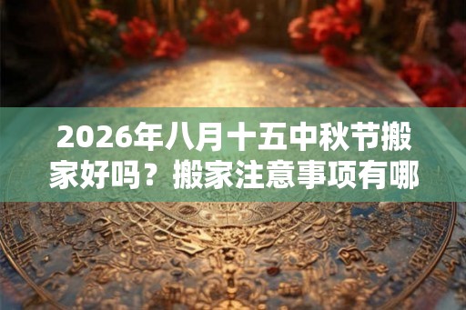 2026年八月十五中秋节搬家好吗?搬家注意事项有哪些? 2026年八月十五中秋节搬家好吗?搬家注意事项有哪些?
