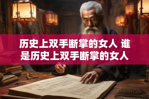 历史上双手断掌的女人 谁是历史上双手断掌的女人